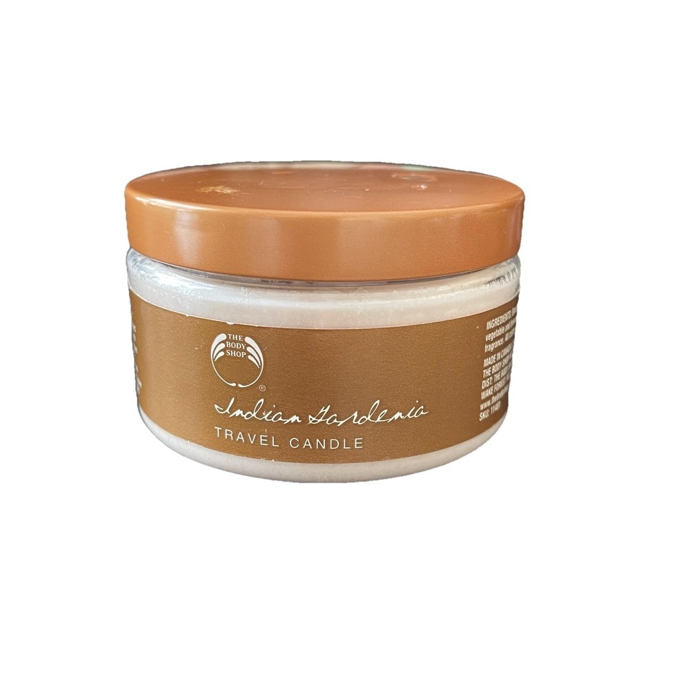 The Body Shop Indian Gardenia Beeswax Travel Candle Discontinued Vintage 2001